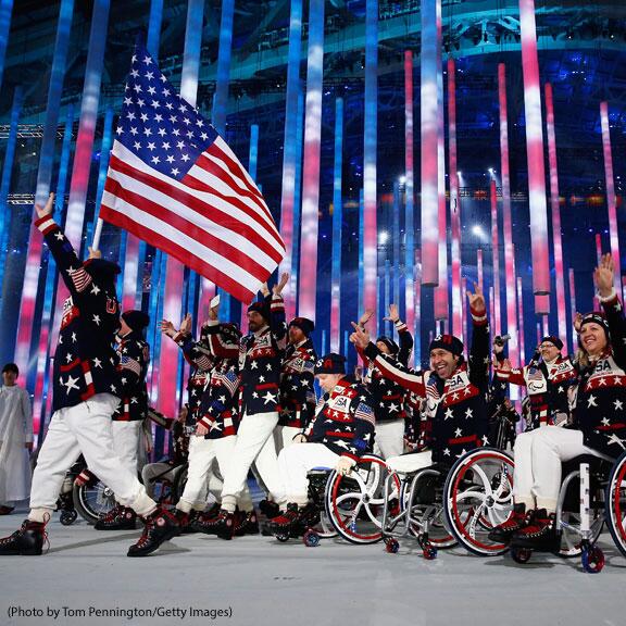NBCOlympicTalk's tweet photo. Good luck to @USParalympics at the #Sochi2014 Paralympic Winter Games! http://t.co/5p8NIlMtnf