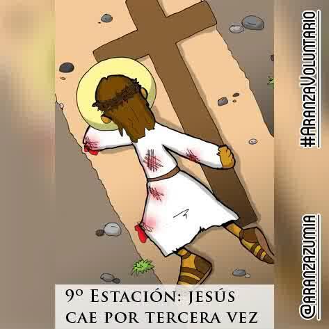 CardozoRoxana's tweet photo. IX Estación Jesús cae por tercera vez. #AranzaVoluntario #ViacrucisVirtual http://t.co/1DHes2yJMy