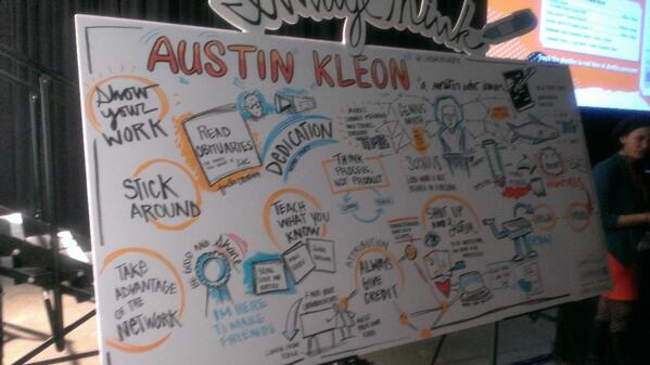 yolichisholm's tweet photo. #showUrwork imagethink #SXSW Austin Kleon http://t.co/BKvGTAWNBw