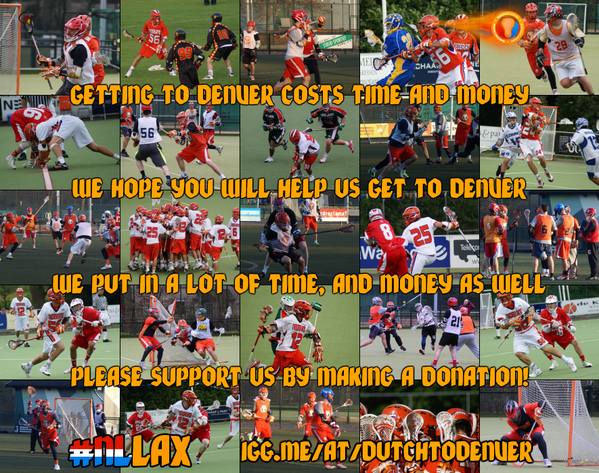 MDNTLax's tweet photo. The players can't do it alone! Please support them, help get the Dutch to Denver! http://t.co/pC5sogHTJ2 #lacrosse http://t.co/az6VMza5II