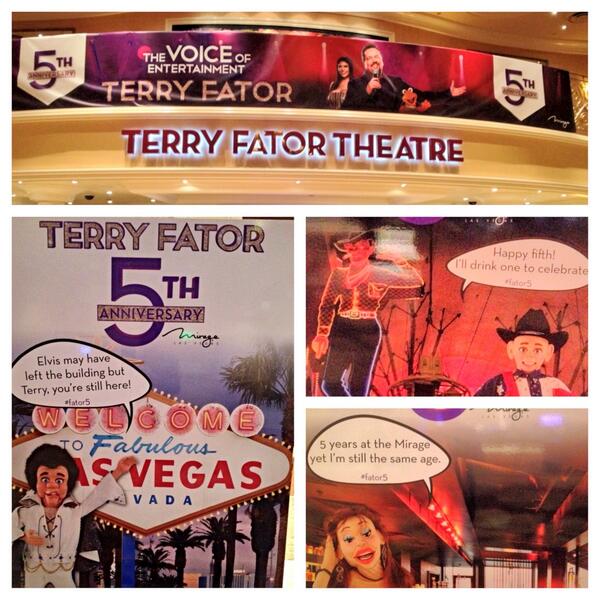LuxorLV's tweet photo. Happy 5th anniversary @terryfator from your friends at the pyramid! #FATOR5 http://t.co/bvUPvHY1OS
