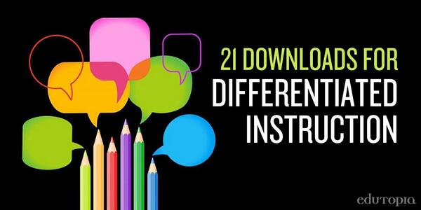 edutopia's tweet image. 21 Downloads for Differentiated Instruction: edut.to/1cC3ti1 #LessonPlanning