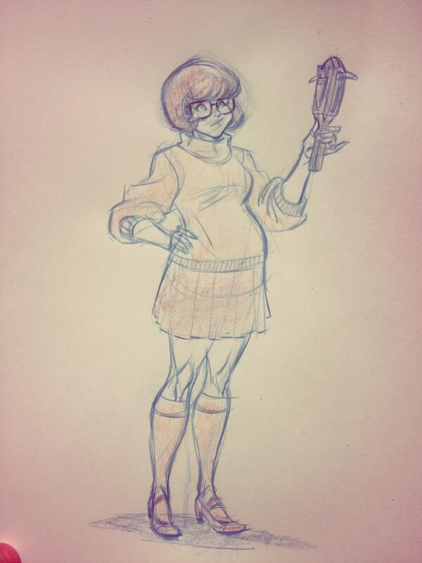 dannyschoening's tweet photo. Today's @Sketch_Dailies is Velma Dinkley! Draw what you know they say :) #sketch_dailies #VELMADINKLEY #roobyroo http://t.co/NHnoJN95vH