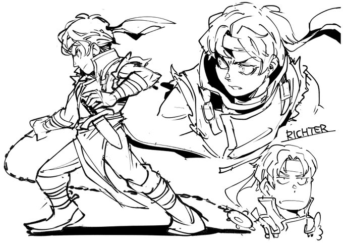 お絵かき:悪魔城ドラキュラXX リヒター 