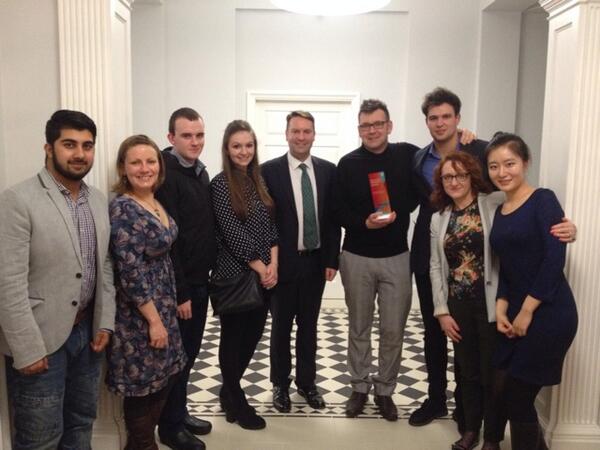 TheNewStatsman's tweet image. Great night with some of the @DMUSquareMile Homework Club/Stem Cell teams celebrating our Guardian Award win @dmuvc