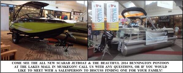 YourKey2SumrFun's tweet image. Check out the boats from Hall's Sport Center that are being featured at The Lakes Mall.