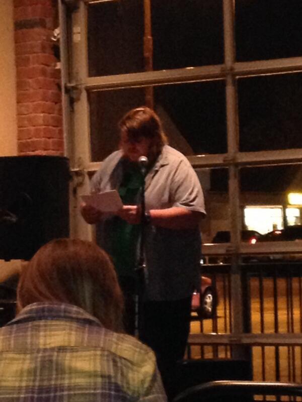 UAFS_LangsComm's tweet photo. Adam Holloway reading at the Applause poetry night and silent auction.  @INeedSweetBay @prettyrainyday http://t.co/5LkggcoAAq