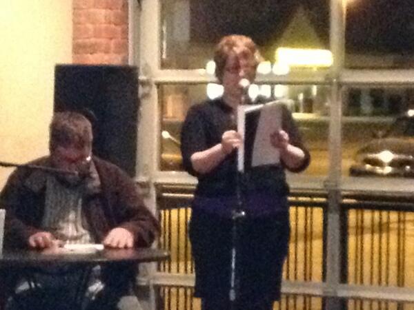 UAFS_LangsComm's tweet photo. Jessica Weisenfels and Tim Van Dyke reading their American Dream poetic project. @LionsEditor @INeedSweetBay http://t.co/Oaho5wfAE4