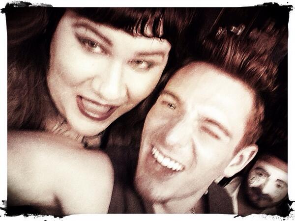 This is me backstage listening to Sharon kill the house. With <a href="/imagineursula/">Ursula Lucadevjic</a> and she rules my world
