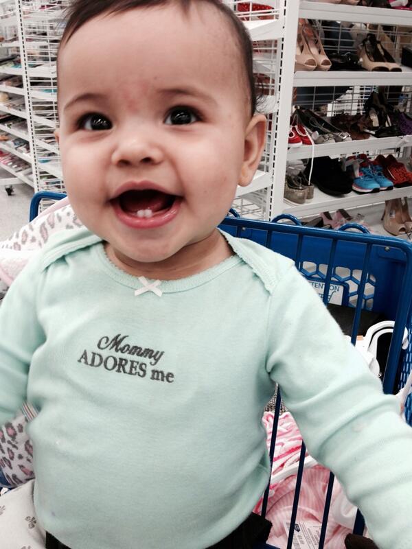 alysssababbe's tweet image. My princess Leila 💕 #2Teeth #ShesGettingSoBig