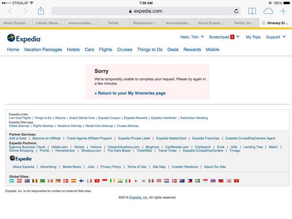 mohdparham's tweet photo. Got charged by #expedia for flight departing in 16hrs, got confirmation screen but no email (171197756439). Need help http://t.co/MysCIcjVGS