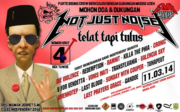 perhatian sekali lagi untuk merapat pada tanggal 11.3.14 #NJN4 at Arena stage taman budaya Banda Aceh. trim's