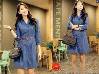pitcomodetsm's tweet image. Dress , Kode : PS05, IDR 135rbu, bahan katun denim size fit L