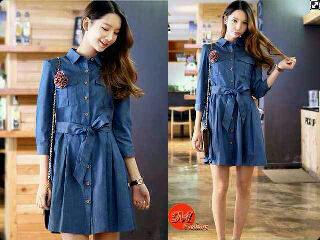 pitcomodetsm's tweet image. Dress, Kode : PS04, IDR 135rbu, bahan katun denim