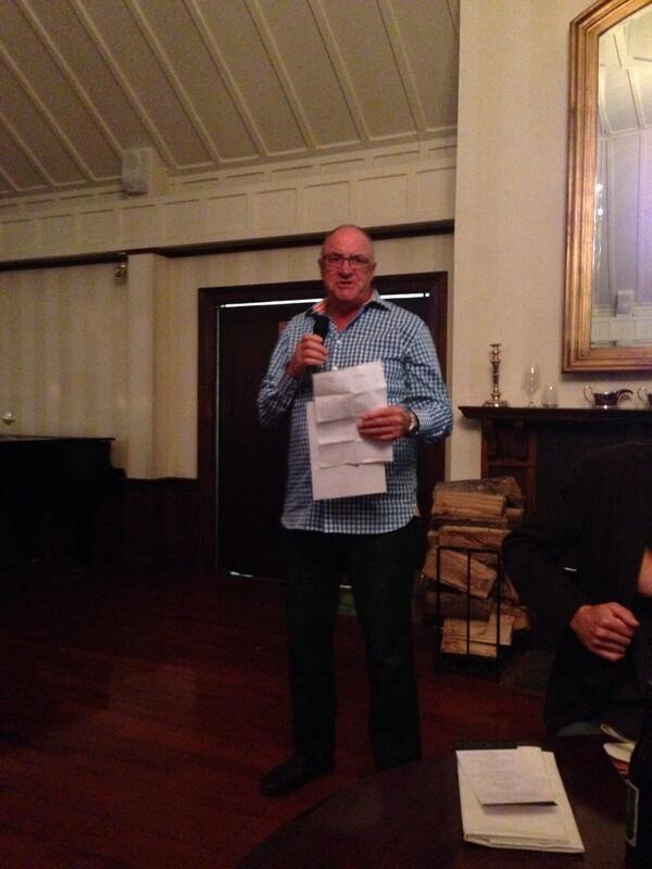 RetailMeatNZ's tweet photo. Todd Heller (head judge) about to announce the North vs South winners #RMNZcon14 http://t.co/Z4EkogwDFb