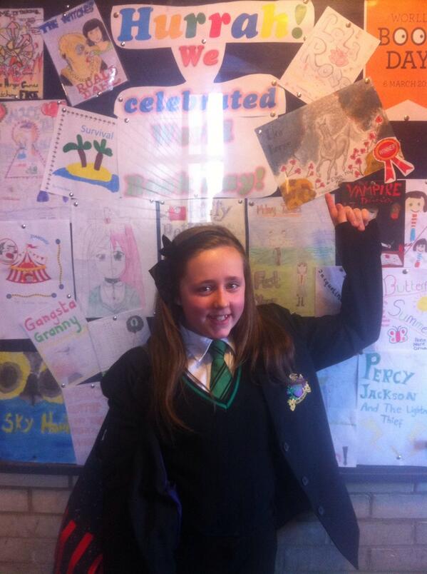 SHSSandringham's tweet photo. Congratulations to our Ellen-Mae SD08 for winning the Springwood World Book Day cover competition! #proud #teamGreen http://t.co/Y8QvkUHquH