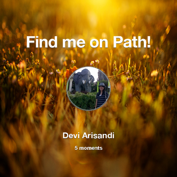 dhevipurple's tweet photo. Find me on #Path now! Go to: http://t.co/Z0NwJ5UF4J! #thepersonalnetwork http://t.co/iZCsY6eOnL