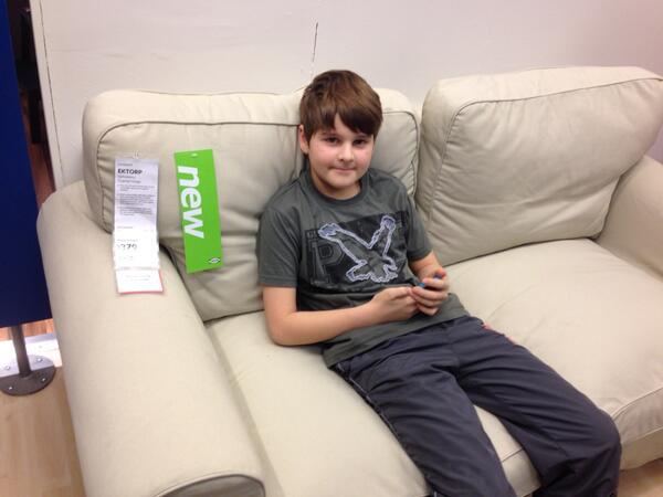 Strollersntails's tweet photo. @IKEA_LongIsland #ikeapichunt sitting on an ektorp sofa!'n http://t.co/0Mi1zQmWGD