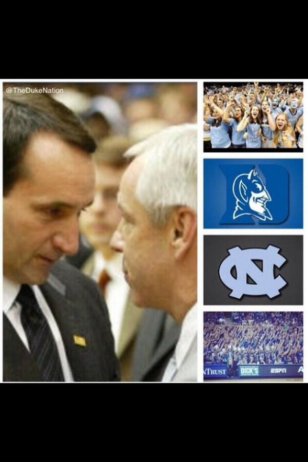 OBLpost's tweet photo. RT for UNC
FAV for Duke http://t.co/q0wcSG1kz1