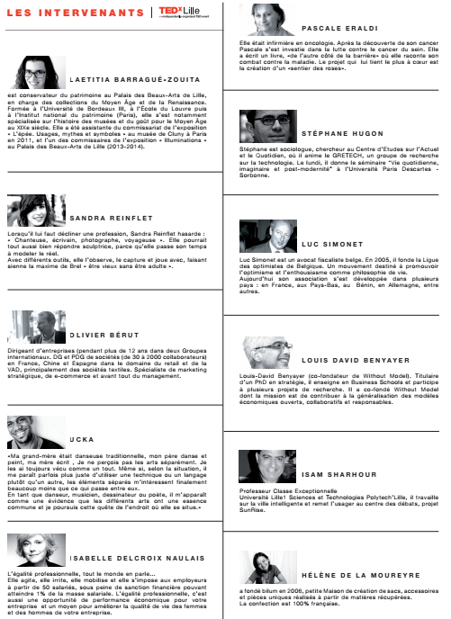 tedxlille's tweet photo. En exclusivité mondiale : la liste des talkers du #TEDxLille de ce soir !!!! Vous êtes prêts ??? Nous aussi... :) http://t.co/GYKwIfzudH
