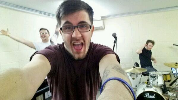 boredgamesband's tweet photo. Squeezing in a quick rehearsal before tonight's gig. Adam is practicing his Fabulous dance. See you at the Black Dog! http://t.co/8xDrNUO09J