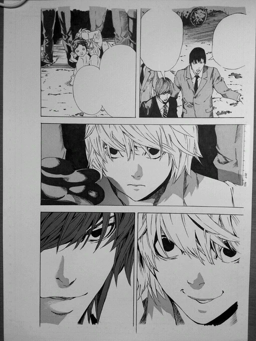#絵描きさんと繋がりたい #RTした人で気になった方フォローさせていただく 
自己紹介がてら、まえに描いたデスノートの模写。
気軽によろしくおねがいします! 
