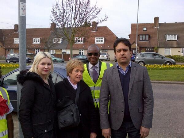 mayesbrooklab's tweet photo. Mayesbrook Action team Canvassing with Margaret Hodge MP http://t.co/W3JzCwjCfg