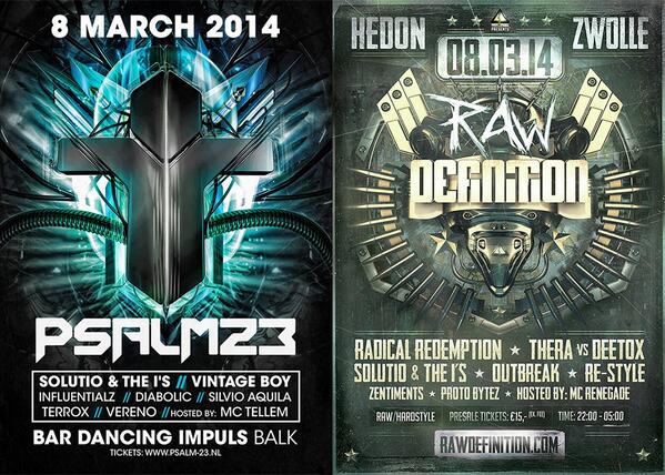 Tonight 2 bookings:
Psalm (Impuls, Balk) 01:00 - 02:00 
RAWdefinition (Hedon, Zwolle) 03:00 - 04:00
See you tonight!