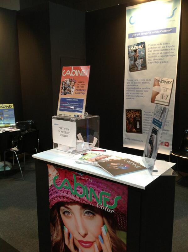 CabinesE's tweet photo. Os esperamos en nuestro stand G113 de #cosmobelleza2014. Ven y participa en nuestro sorteo de productos http://t.co/YO2lOLQo17