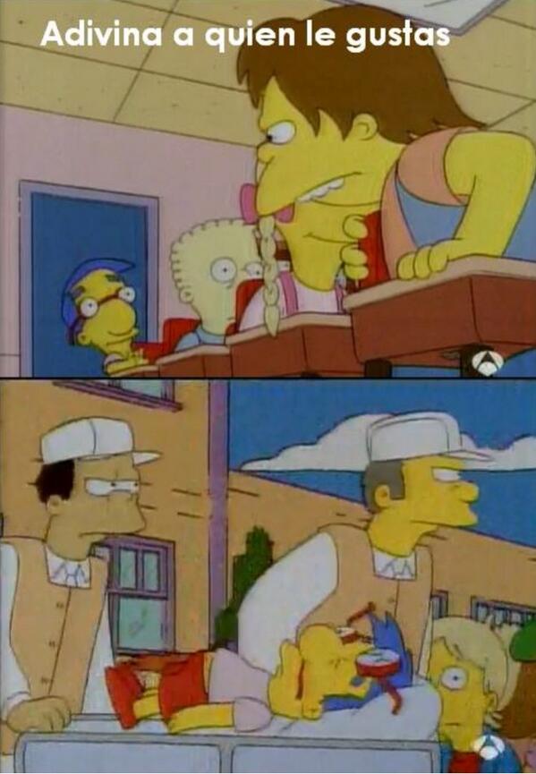 HomerSimpson_tv's tweet photo. Adivina a quien le gustas.... http://t.co/vJQJQdMML1