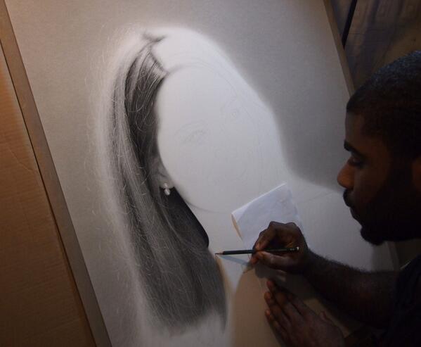 KOkaforart's tweet photo. Stage 22! Really excited about this piece! Has anyone figured out who it is? ;) http://t.co/V3jdKcYqhs