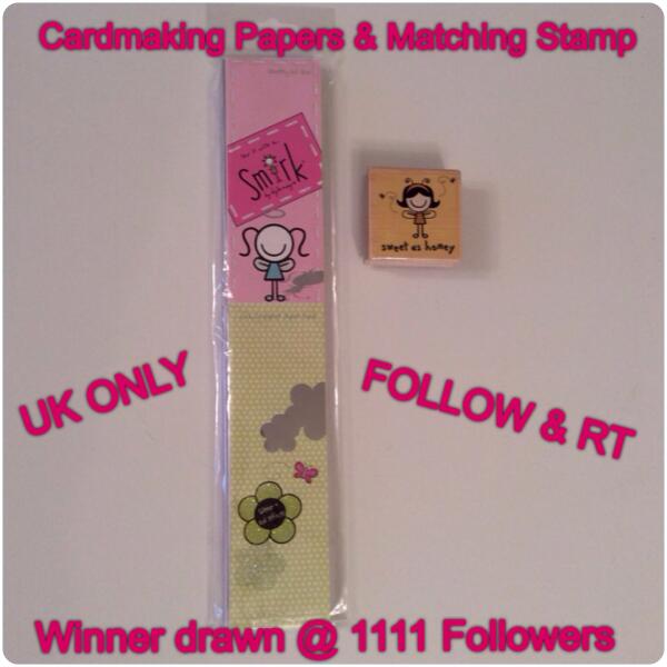 handmadenat's tweet photo. #Competition Free Craft / Cardmaking Papers &amp; Matching Stamp. To Enter: Follow &amp; RT to #Win (UK only) Ends @1111 F's http://t.co/GKrmnlv4oT