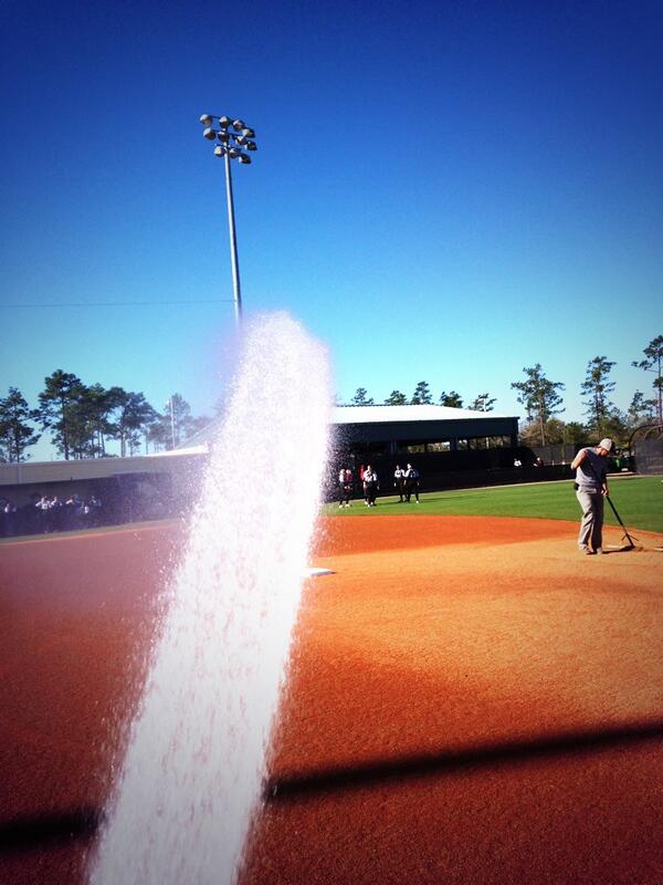 ucfgrounds's tweet image. Final field prep for our 1st game today, day 2 at. @UCF_Softball Spring Fling. Come support your Knights at 1:30!