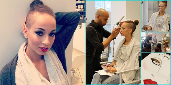 Q Talent Micah struts his cosmetic stuff for the #Stilettoettes, brushing up a #stagemakeup demo! <3 <a href="/StilettoFit/">StilettoFit</a>