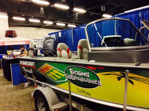 fishingsask's tweet photo. Day 3 is underway at the Saskatoon Wildlife Federation Sports and Leisure show ! First retweet gets a pair of tickets http://t.co/FIuvsH1eh2