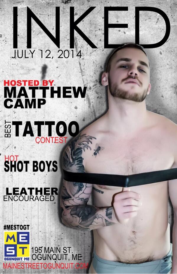 MESTOGT's tweet photo. INKED on July 12th is going to be hotter than ever this year with @MatthewCampNYC hosting! Get your leather ready ;) http://t.co/xPdTcydHuk
