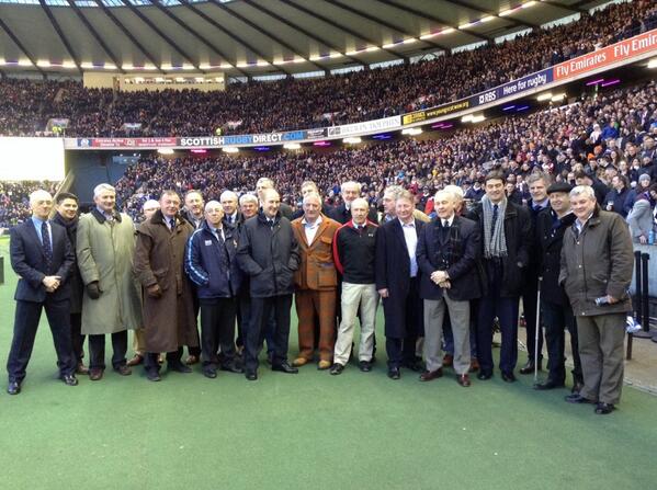 Great to have members of the 1984 Grand Slam winning Scotland team here with us today at Murrayfield #backingblue