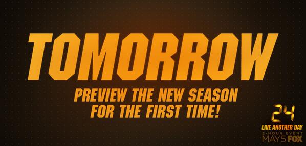 24LegacyTV's tweet photo. Tomorrow- preview the new season for the first time! Stay tuned for details! #24fox #24LAD http://t.co/tQelD0rvFV