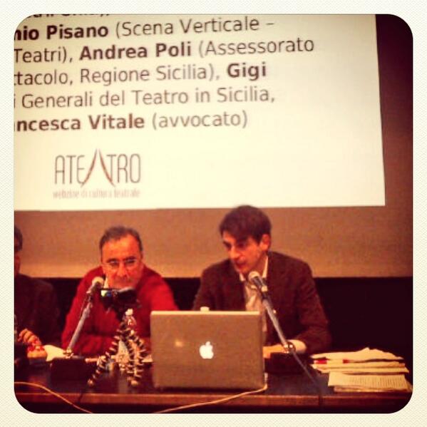 AndreaPoli's tweet photo. #BP2014 Buone Pratiche per rinnovare il teatro in Italia e in Sicilia... #buonalaprima http://t.co/oRbOmZUcjK