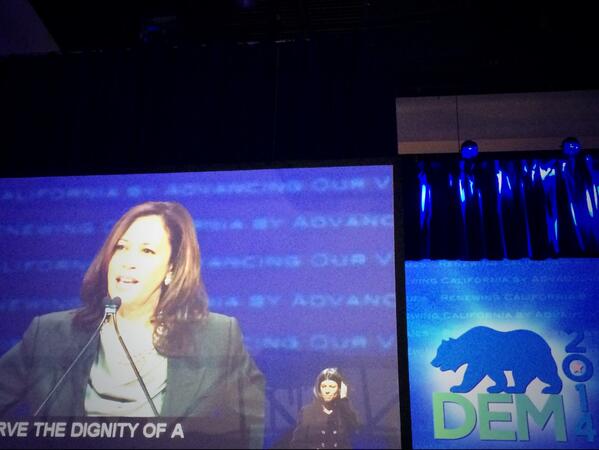 Another great speech by <a href="/KamalaHarris/">Kamala Harris</a> ! A master of energizing a crowd. Be awake and be conscious #CADem14