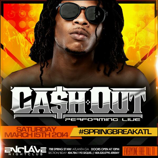 ImKitaBITCH's tweet image. #SpringBreakATL next saturday @ #ClubEnclave (708 Spring St ATL GA) @TheRealCashOut live http://t.co/de9DopfDow!!!!