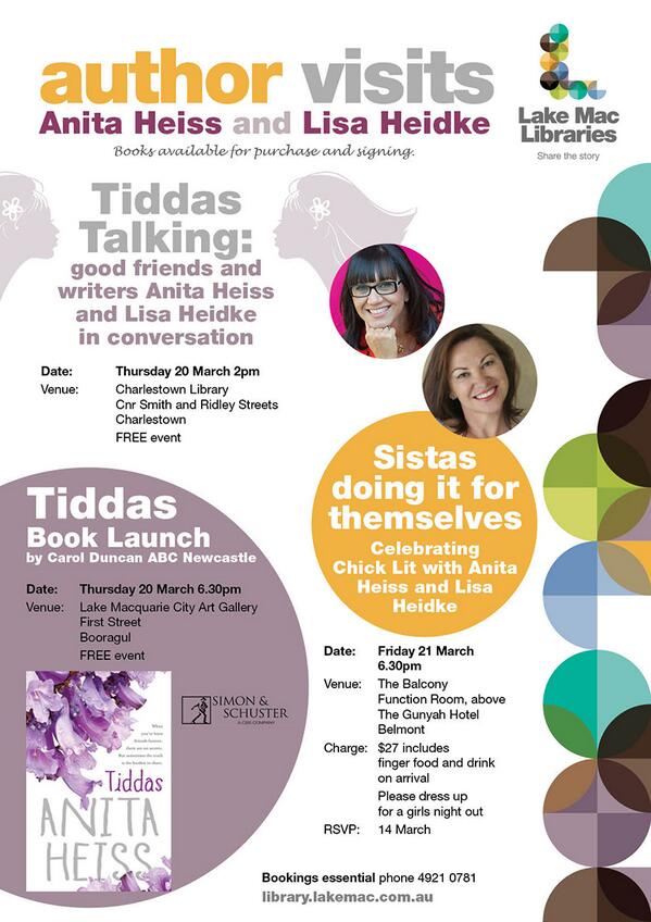 CathyShay's tweet image. And @AnitaHeiss is also bringing @lisaheidke along for the trip! #twoauthors #brilliant