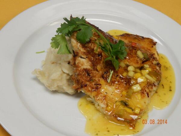 LC21LatinFusion's tweet photo. Tonight's specials at LC 21 Latin Fusion, Panko &amp; Coconut crusted trout, hummmmm, it is delicious come and join us http://t.co/ERnoslER93
