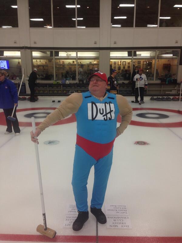 DixieCurling's tweet image. Probably the best costume of the day at the #rustycleats!  Can you even slide in that? #powersweeper