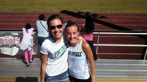 pinecresttrack's tweet photo. @ellawurth down from @PennTrack to cheer on her teammates! Two fastest milers in Pine Crest history...5:11 and 5:06! http://t.co/zNPGSoTkui