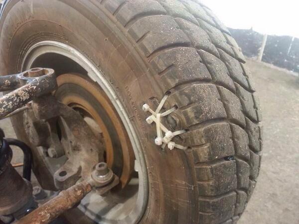 onlymotors's tweet photo. Interesting tyre repair @Kwik_Fit what would you rate this out of 10? #onlymotors http://t.co/7QHdvkym2p http://t.co/bl79dIDtbq