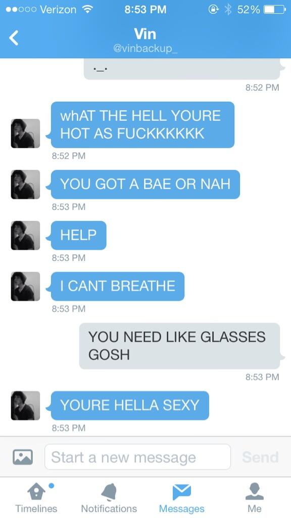 moon_skylar's tweet photo. when you send a pic to vin of you irl like oh 😂 <3 http://t.co/7PFaxSVnk7