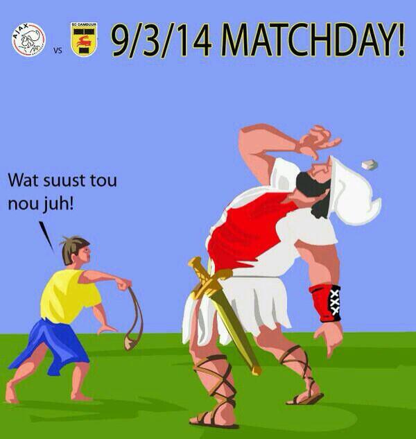 KernVanCambuur's tweet photo. MATCHDAY!!!! AFC AJAX - SC CAMBUUR #ajaCAM http://t.co/2yQAoB7Hp3