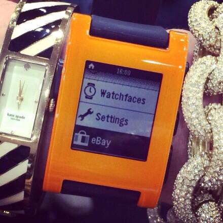 eBayNewsroom's tweet photo. On wearables, "we've experimented with any screen you can imagine," says eBay's @folleywater. #MobileSat http://t.co/OOTpESjdzi