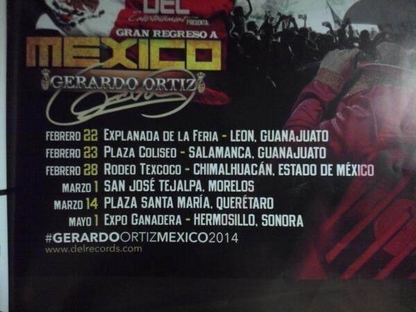 COMADRE985's tweet photo. Fechas en méxico de @Gerardoortizofi http://t.co/RezBVB1Fni